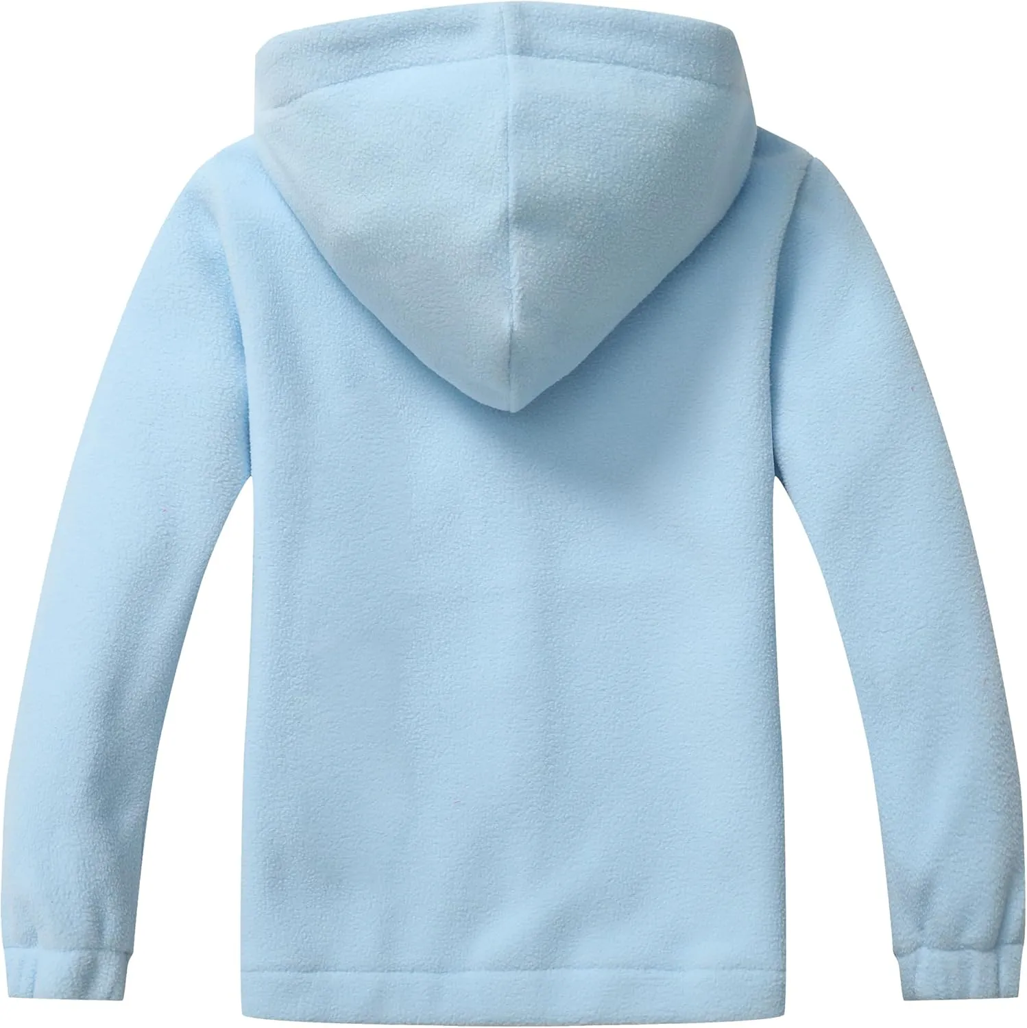 Girls Soft Brushed Fleece Full-Zip Sport Hooded Sweatshirts Kids Lightweight Outwear Jacket