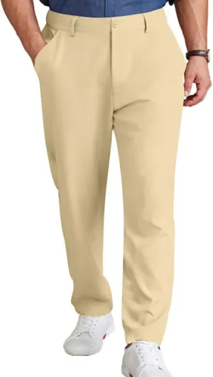 Golf Joggers for Men Lightweight Stretch Slim Fit Dress Pants Business Casual Work Golf Pants with Pockets