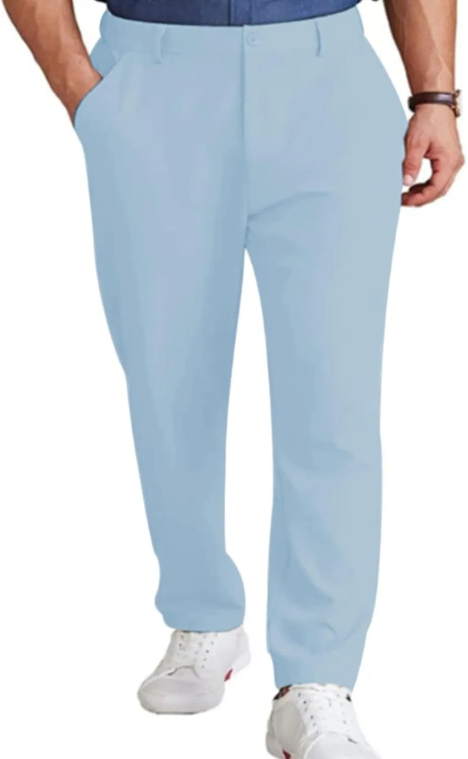 Golf Joggers for Men Lightweight Stretch Slim Fit Dress Pants Business Casual Work Golf Pants with Pockets