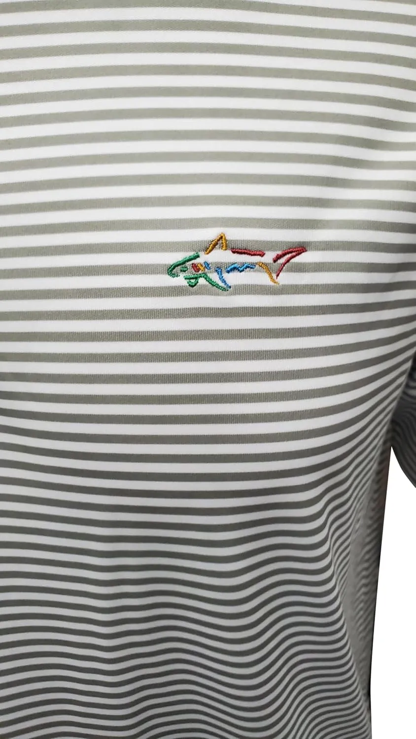 GREG NORMAN Men's ML75 Classic Bar Stripe Shark Polo