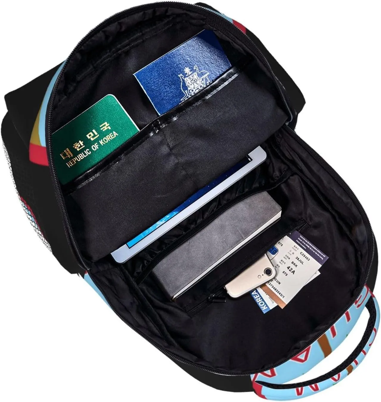 Guam Island Flag Backpack Casual Pack Bag Laptop Backpack With Side Pocket Front Zipper Pocket Bookpack Travel Daypack Picnic Rucksack