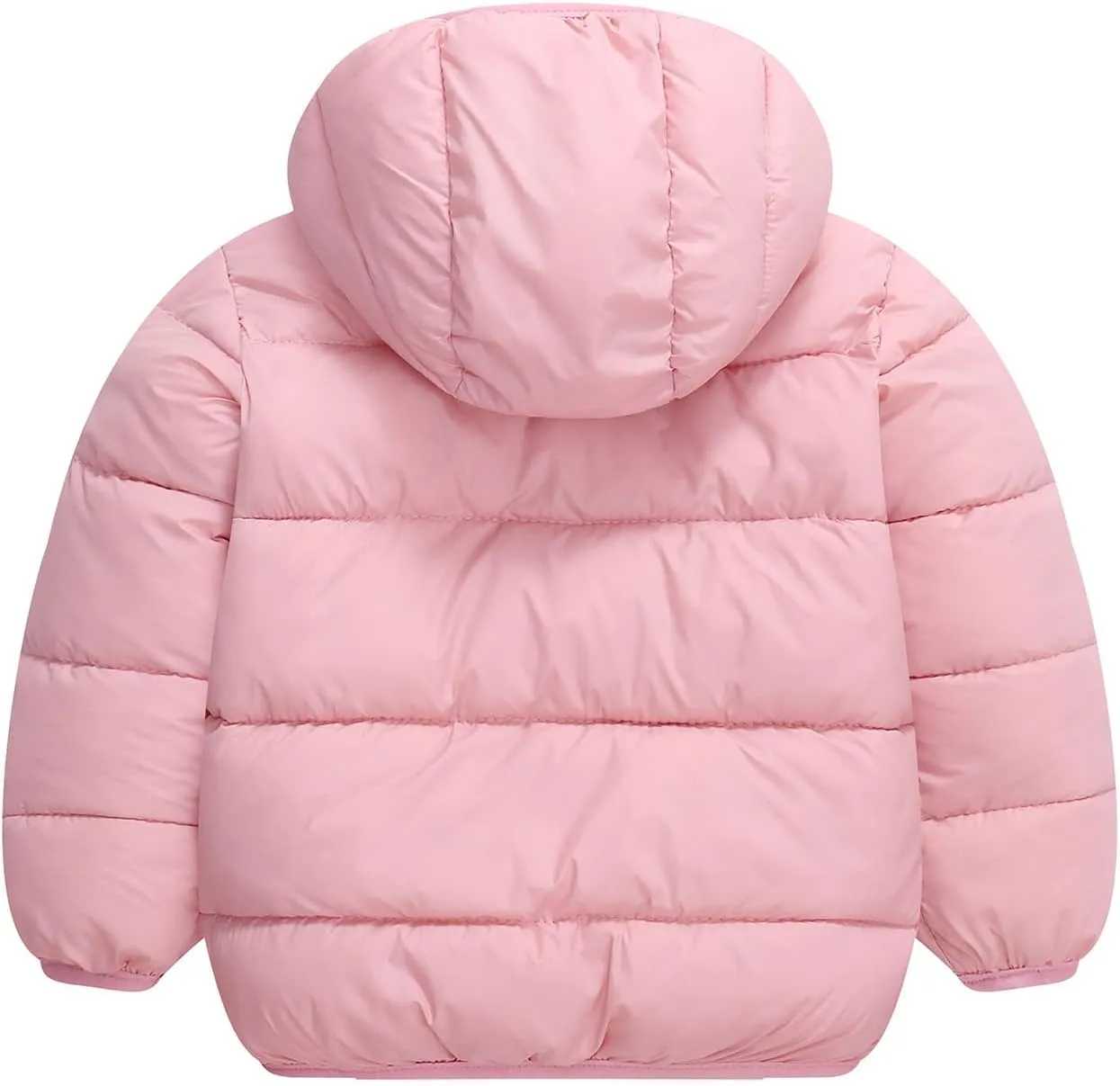 Happy Cherry Boys Girls Winter Thick Jacket Warm Fleece Fur Lining Zipper Hooded Windproof Coat Outwear for 1-7 Years