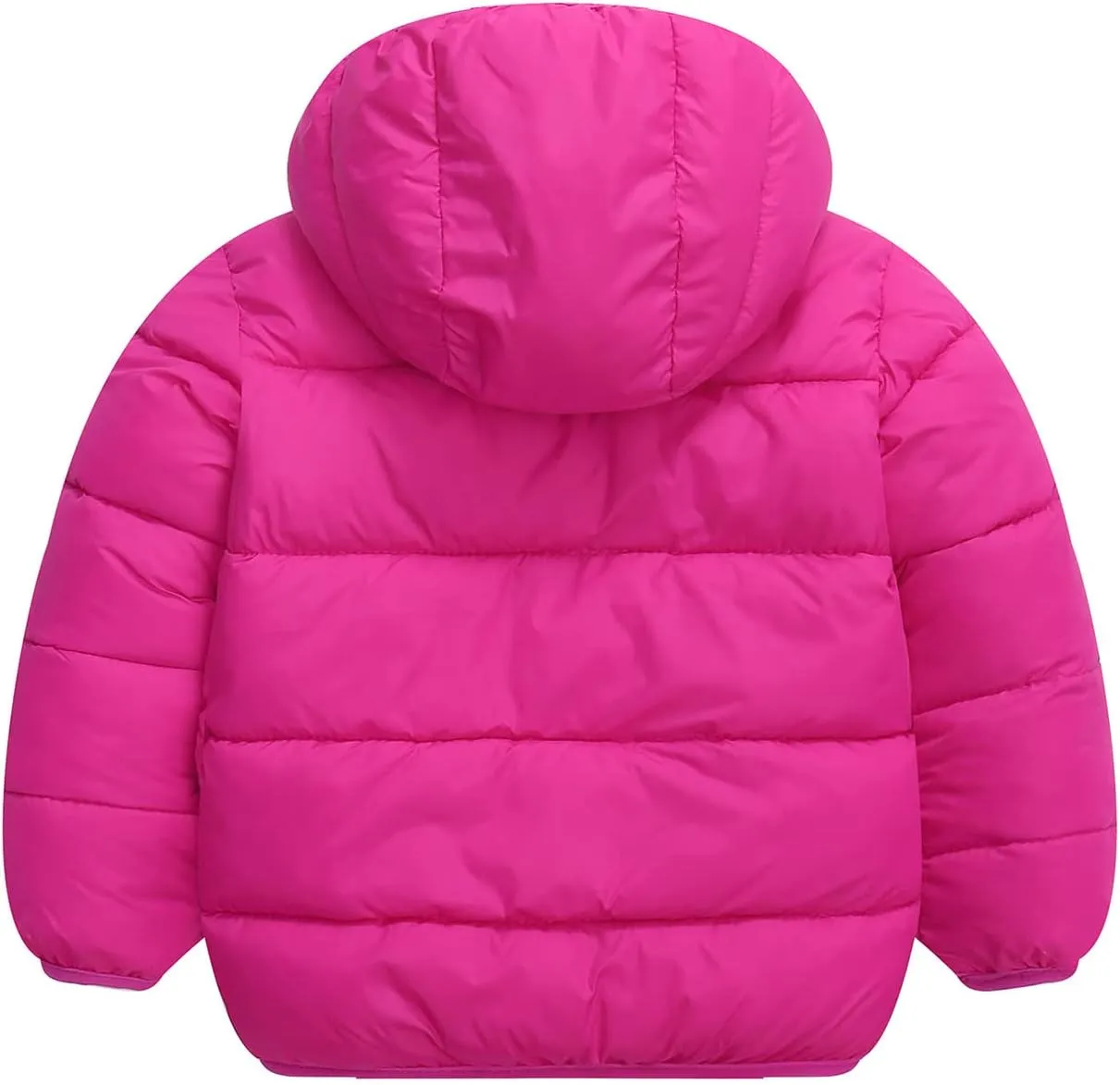 Happy Cherry Boys Girls Winter Thick Jacket Warm Fleece Fur Lining Zipper Hooded Windproof Coat Outwear for 1-7 Years