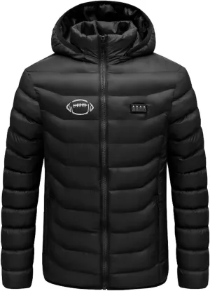 Heated Jacket for Men Women with Hood Winter Heated Hoodie Windproof Coat USB Charging Body Warmer 19 Zones Unisex