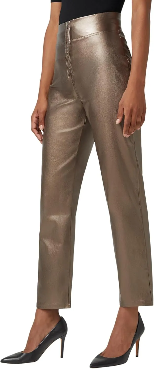 HUE Women's Coated Cigarette Pull on Pant