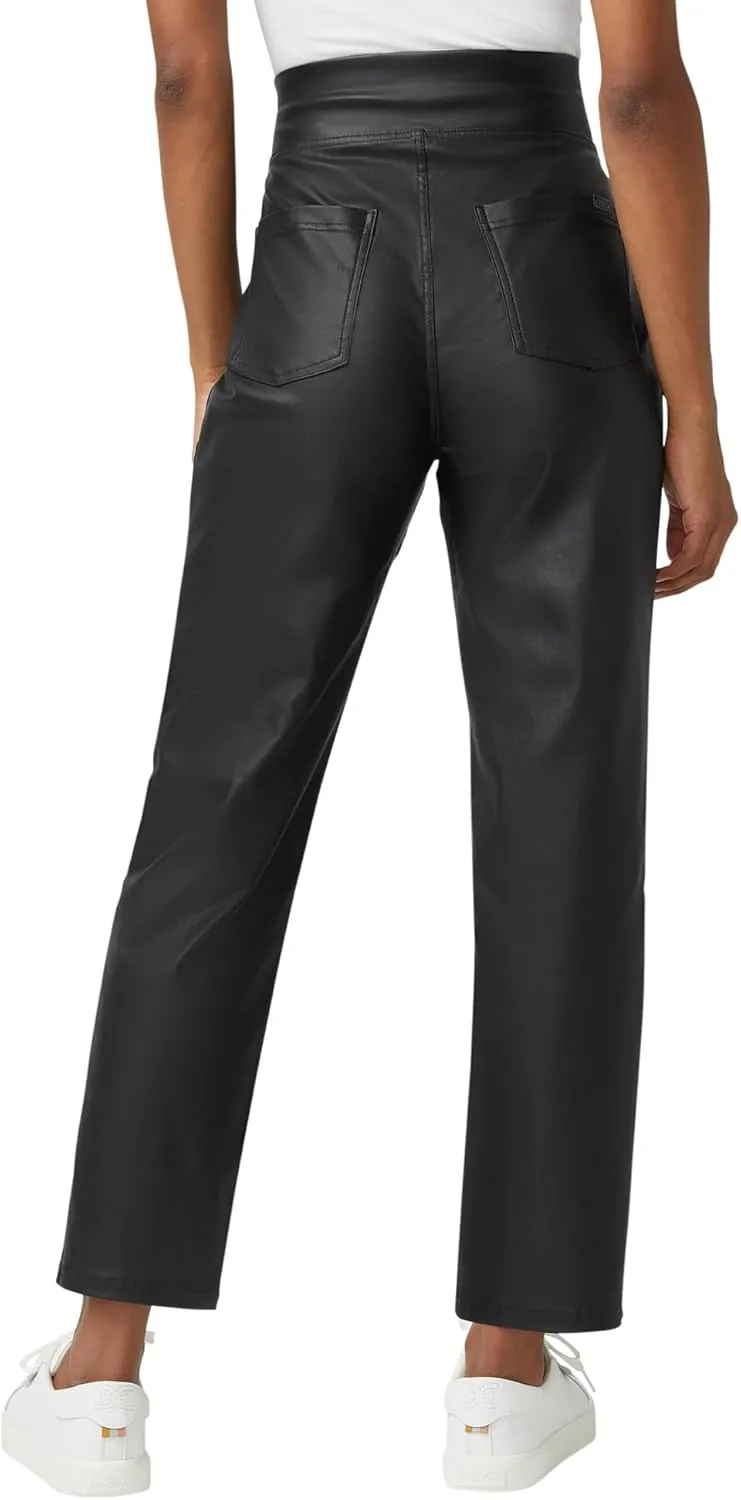 HUE Women's Coated Cigarette Pull on Pant