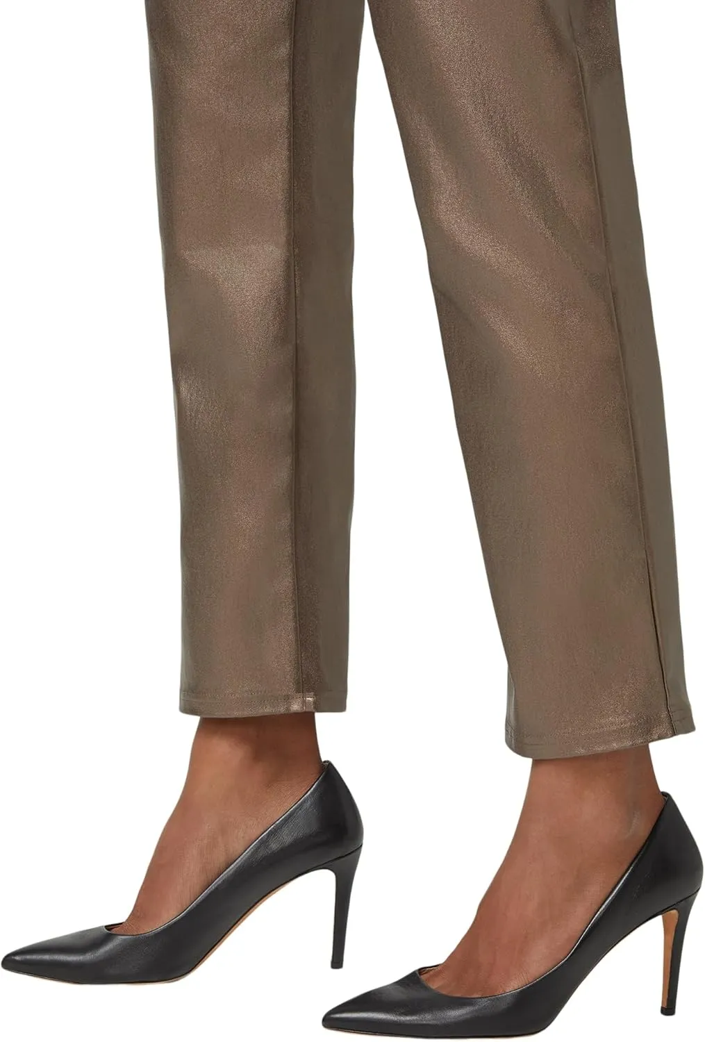 HUE Women's Coated Cigarette Pull on Pant