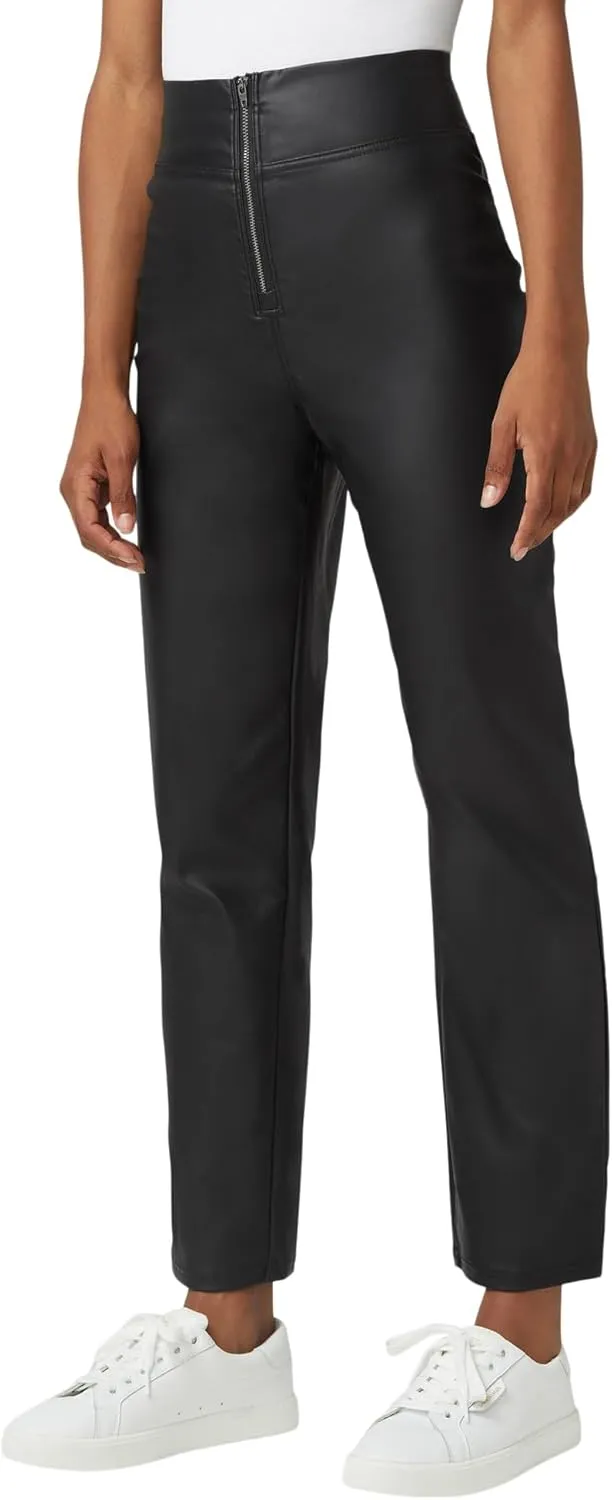 HUE Women's Coated Cigarette Pull on Pant