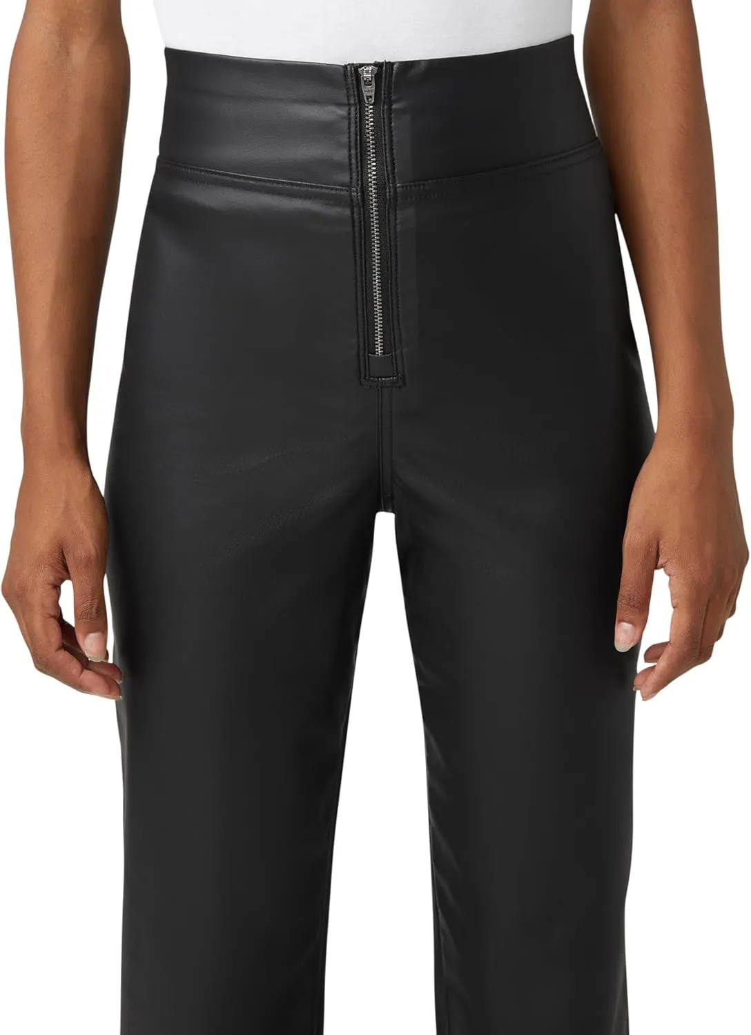 HUE Women's Coated Cigarette Pull on Pant