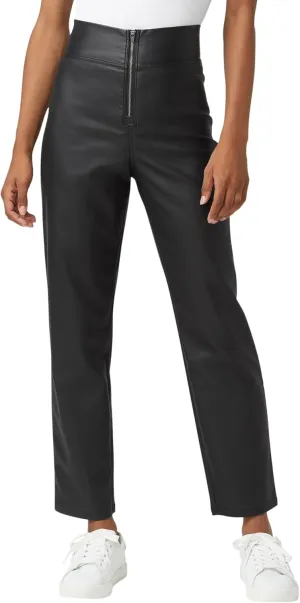 HUE Women's Coated Cigarette Pull on Pant