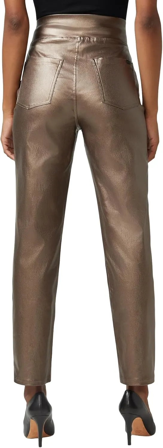 HUE Women's Coated Cigarette Pull on Pant