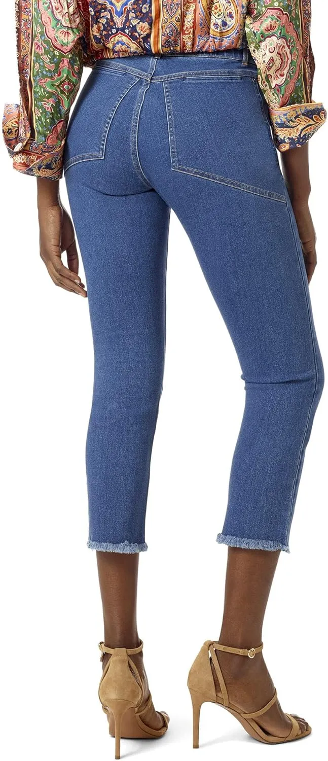 HUE Women's Denim Cropped Straight Legging