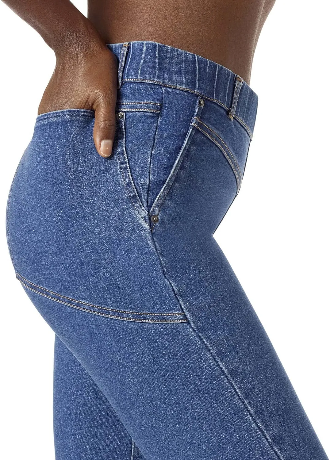HUE Women's Denim Cropped Straight Legging