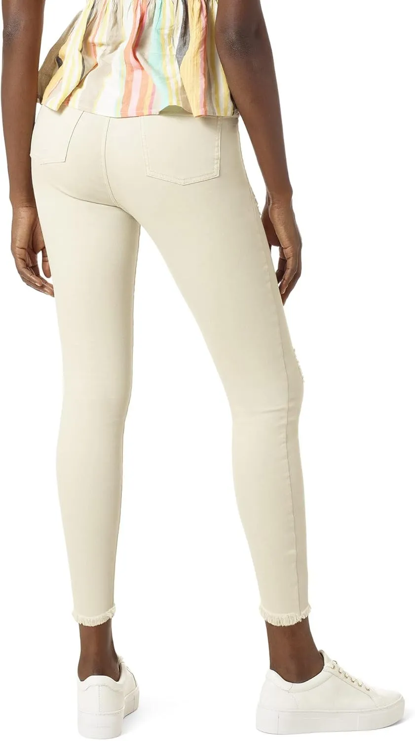 HUE Women's Ripped Denim High Rise Skimmer Legging