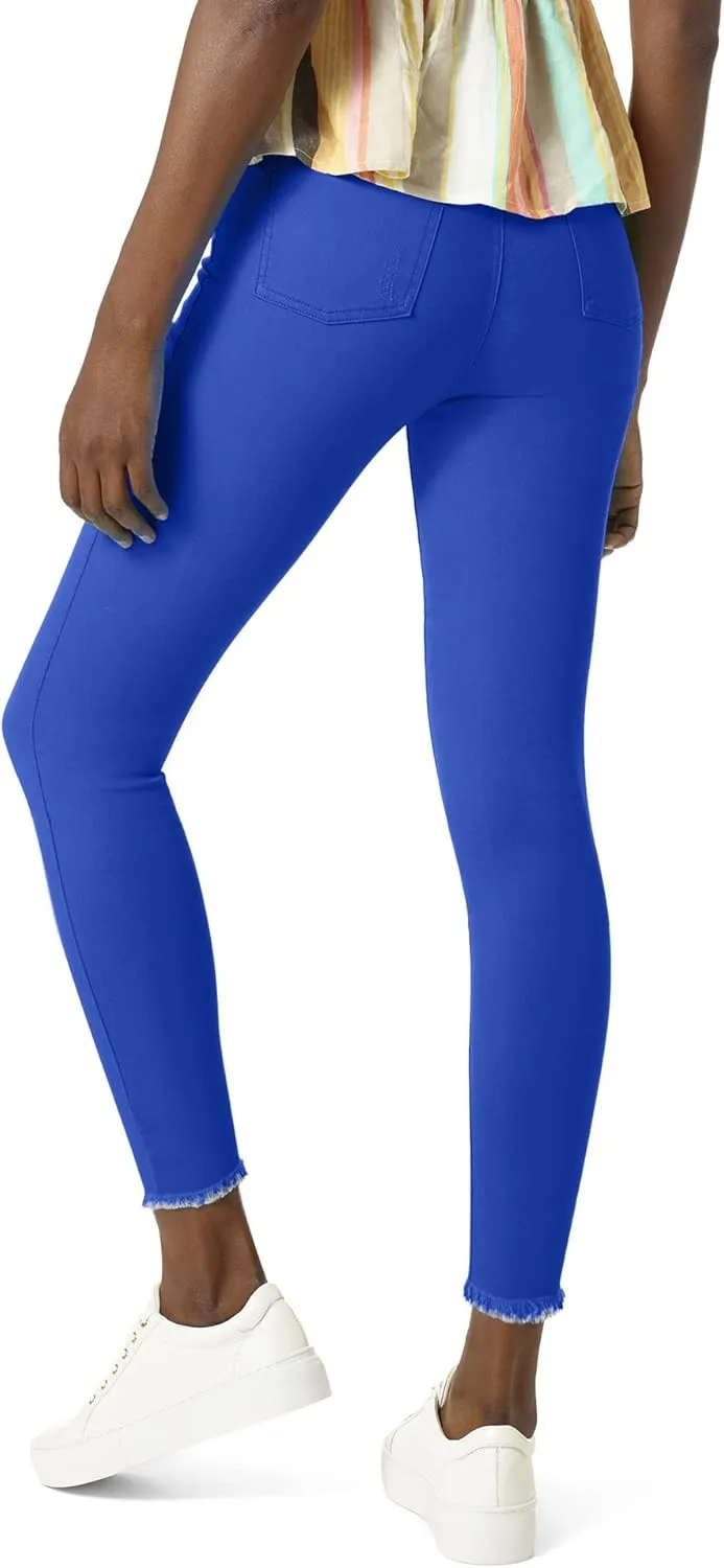 HUE Women's Ripped Denim High Rise Skimmer Legging