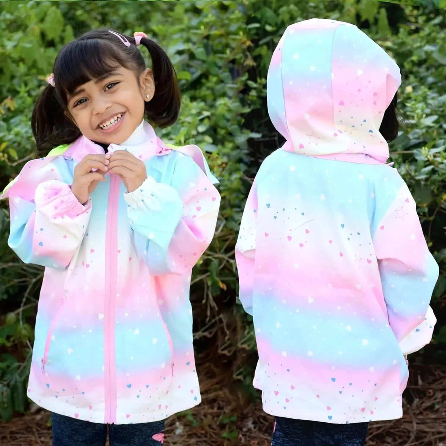 HZXVic Toddler Boys Raincoat Waterproof,Lightweight Kids Rain Poncho Jacket Windbreaker Outwear Coat