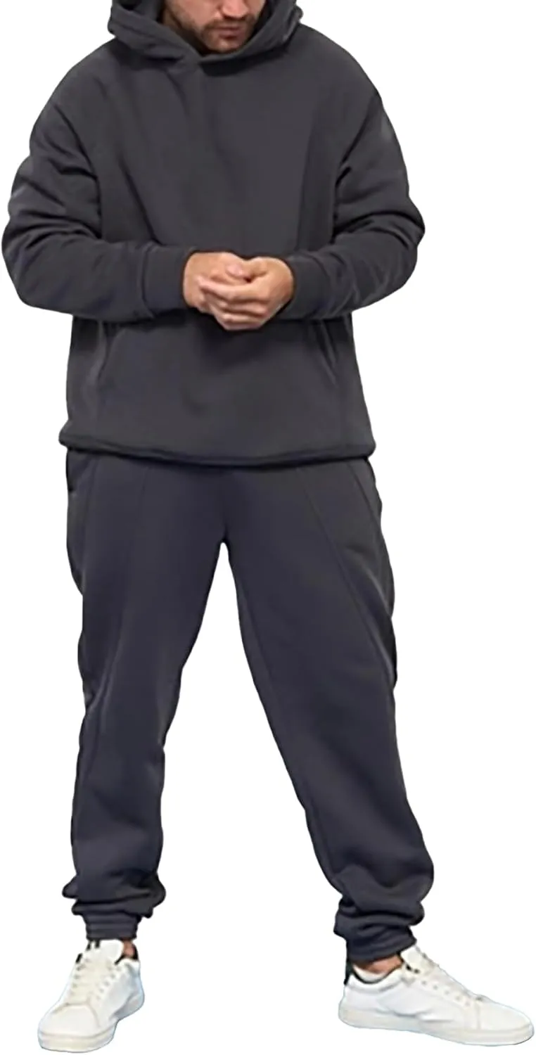 JIHUILAI Track Suits For Men 2 Piece Hoodies With Sweatpants Sets Casual Running Jogging Sport Suit Sets S-3XL