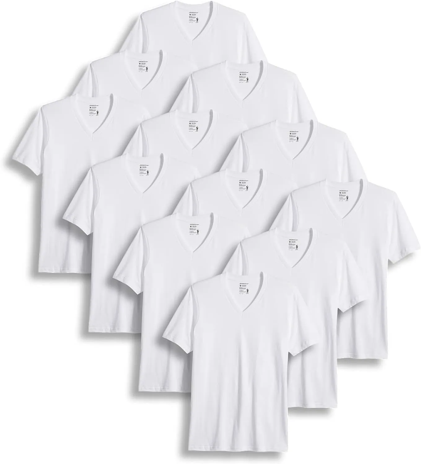 Jockey Men's Undershirt Classic V-Neck Undershirt - 12 Pack