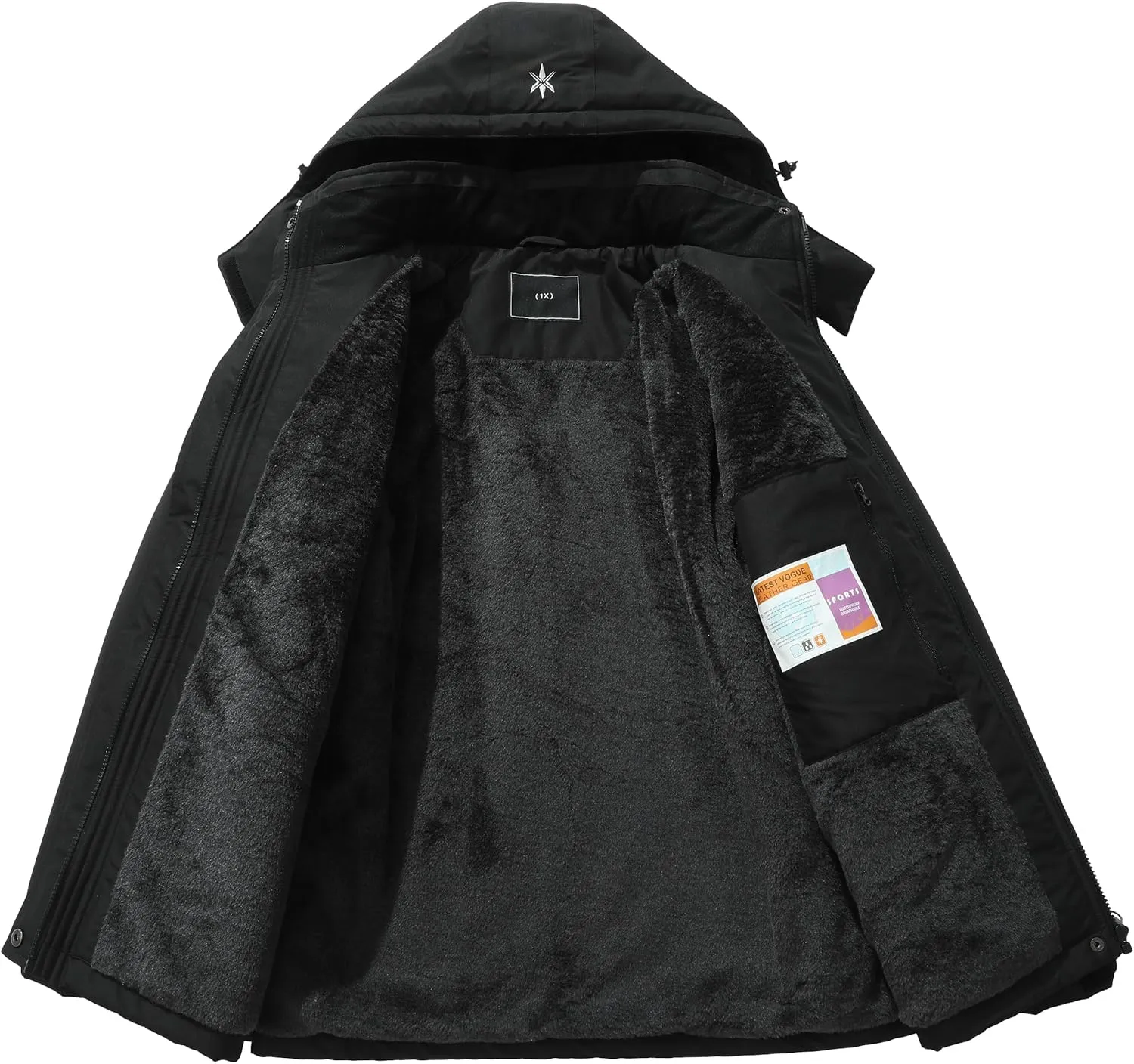 KAIDER Women's Plus Size Waterproof Ski Jacket Winter snow outdoor warm hooded raincoat Mountain Windbreaker Coat