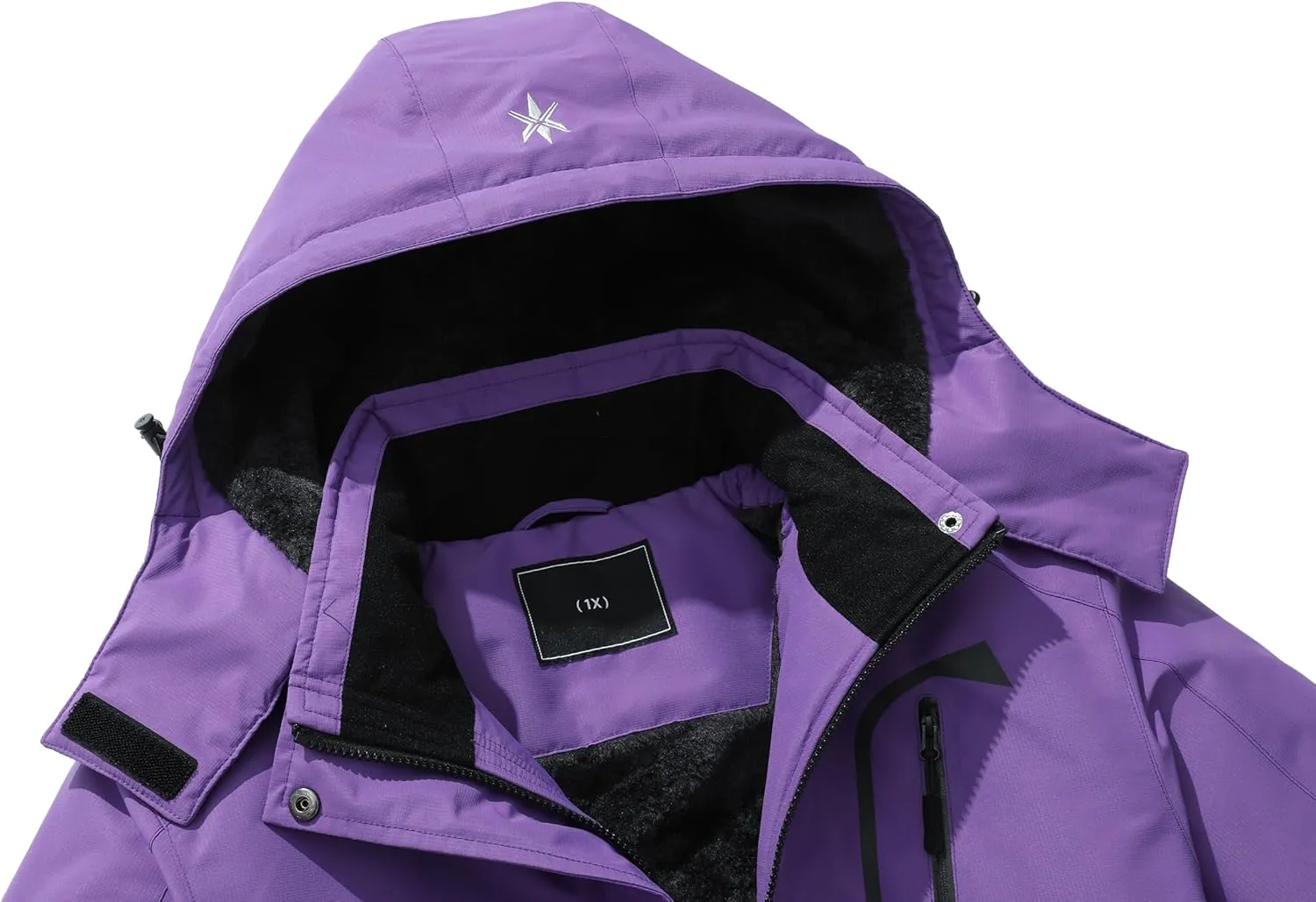 KAIDER Women's Plus Size Waterproof Ski Jacket Winter snow outdoor warm hooded raincoat Mountain Windbreaker Coat
