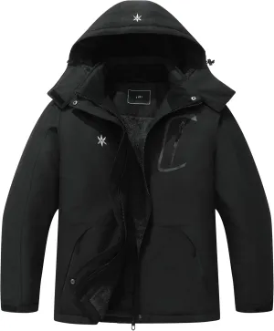 KAIDER Women's Plus Size Waterproof Ski Jacket Winter snow outdoor warm hooded raincoat Mountain Windbreaker Coat