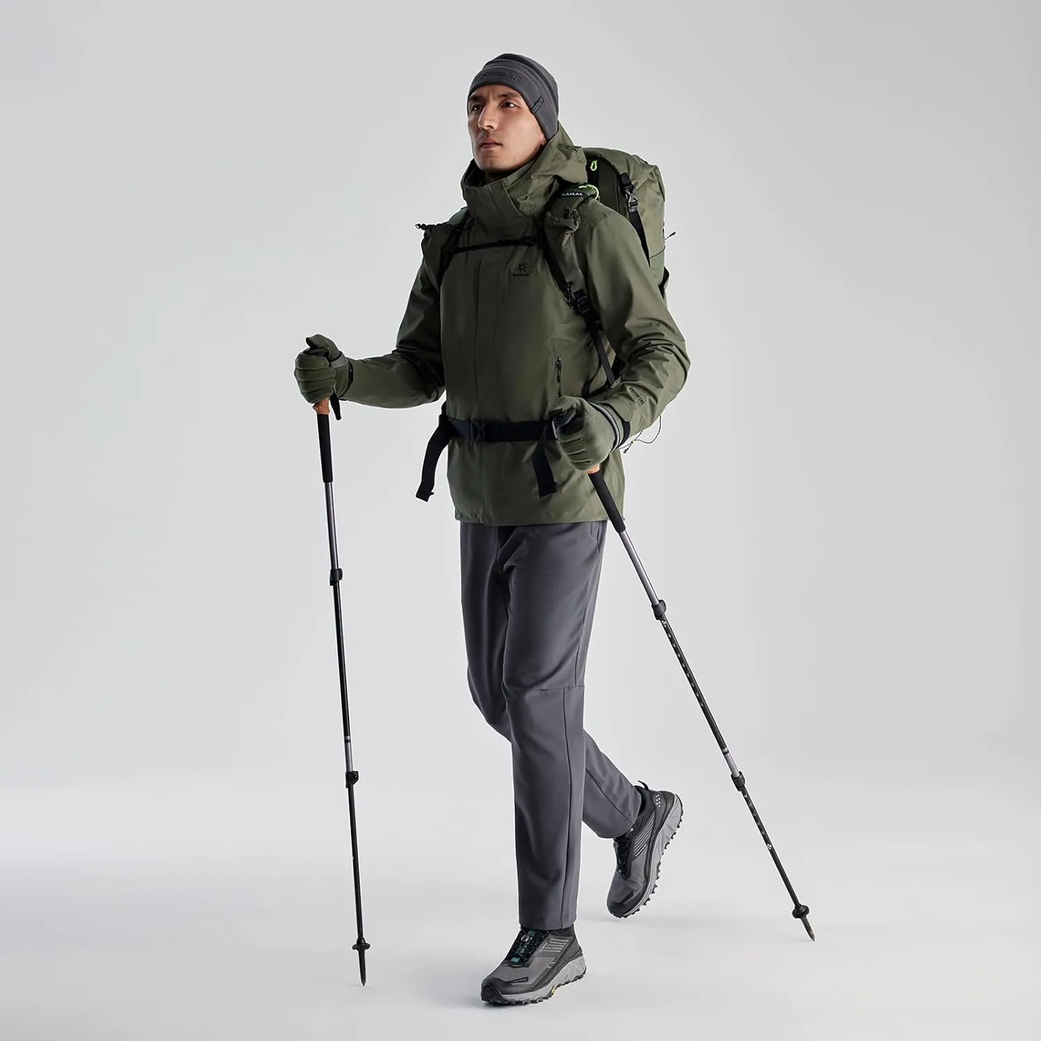 KAILAS Men's Ski Jacket Winter Coat Waterproof 3 in 1 Ski Jacket Windproof Snow Jacket Puffer Coat Down Fleece Lined