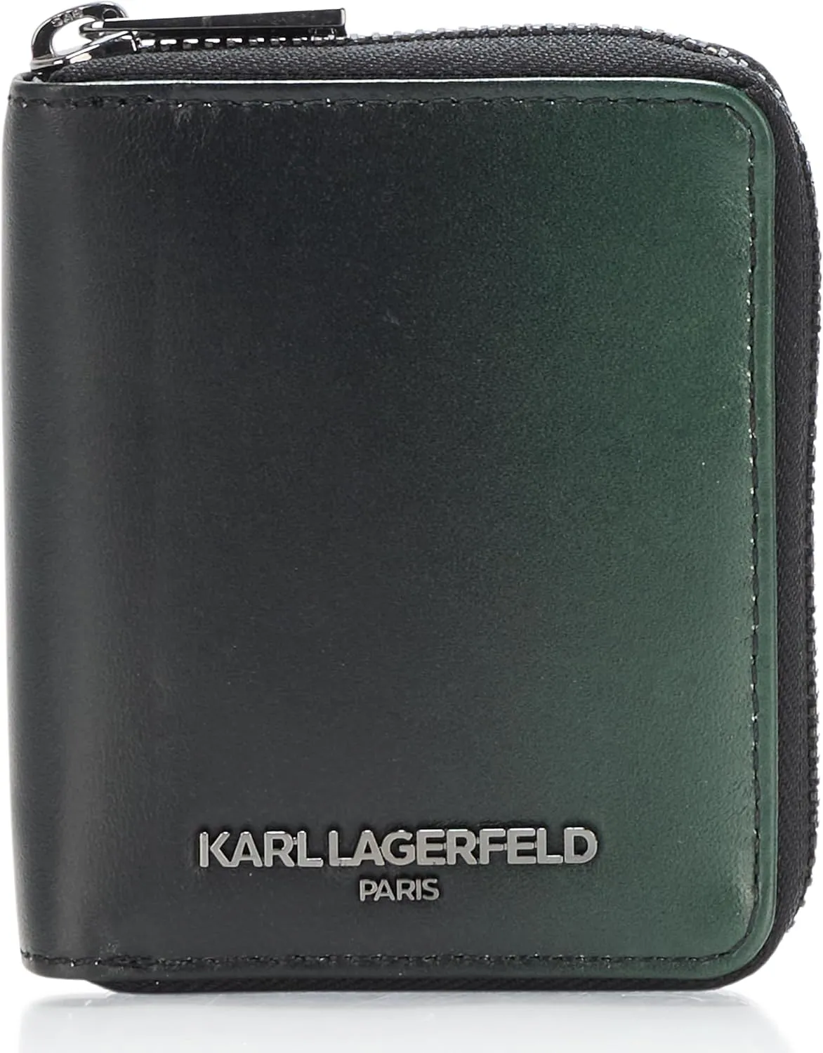 Karl Lagerfeld Paris Men's Leather Zip Around Wallet
