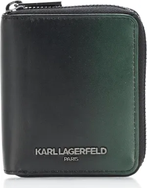 Karl Lagerfeld Paris Men's Leather Zip Around Wallet