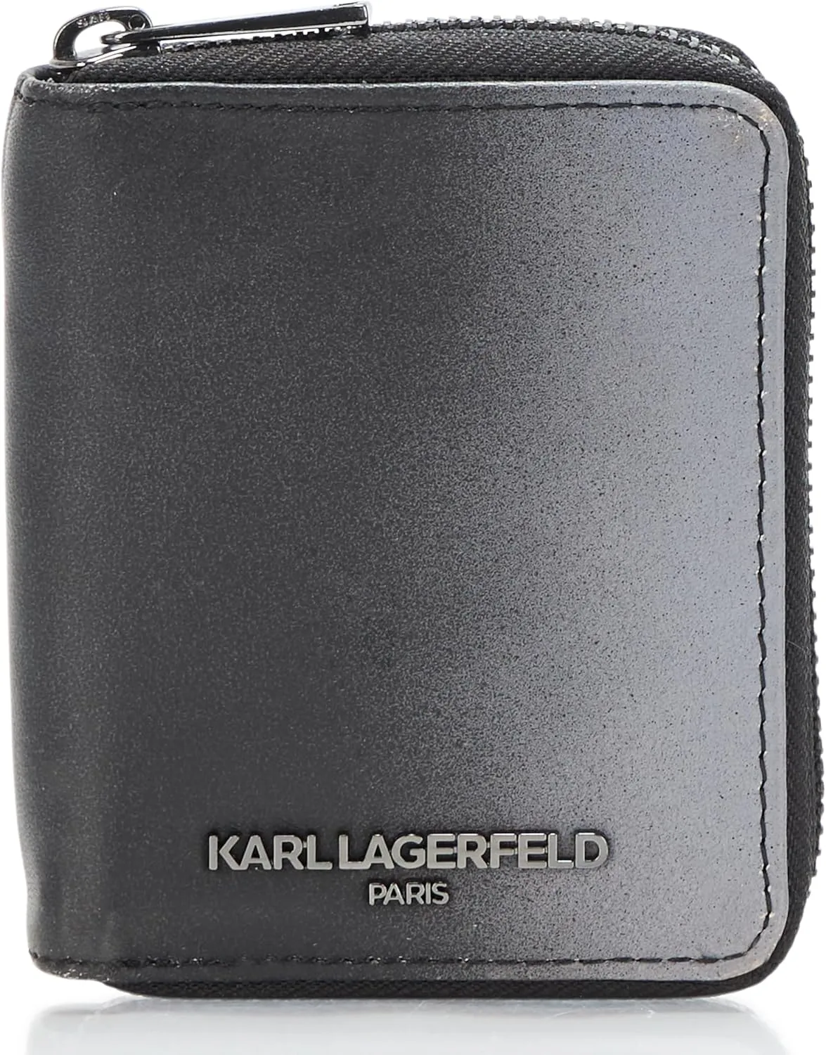 Karl Lagerfeld Paris Men's Leather Zip Around Wallet