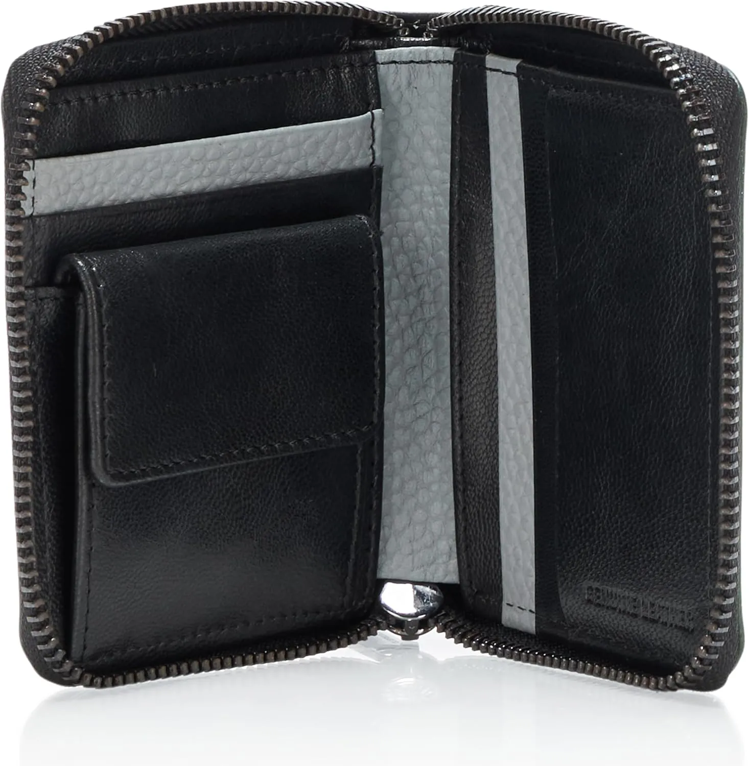Karl Lagerfeld Paris Men's Leather Zip Around Wallet