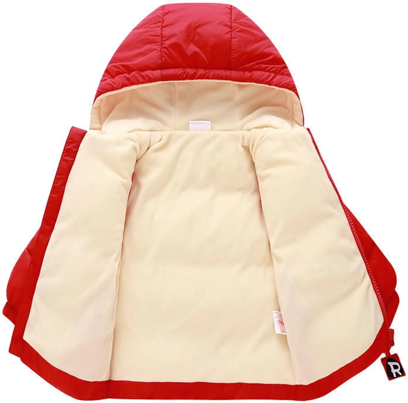 Kids Toddler Baby Girls Boys Winter Warm Thick Cotton Down Hooded Padded Clothes Coat Winter Jacket Coat Outer Clothing