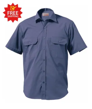 King Gee Short Sleeve Wash 'n' Wear Shirt - 65% Poly/35% Cotton Blend-102gsm (K04070)