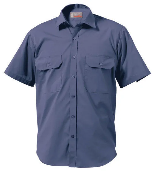 King Gee Short Sleeve Wash 'n' Wear Shirt - 65% Poly/35% Cotton Blend-102gsm (K04070)