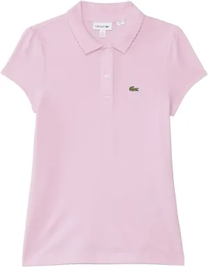Lacoste Girls' Classic Short Sleeve Piqu Polo Shirt