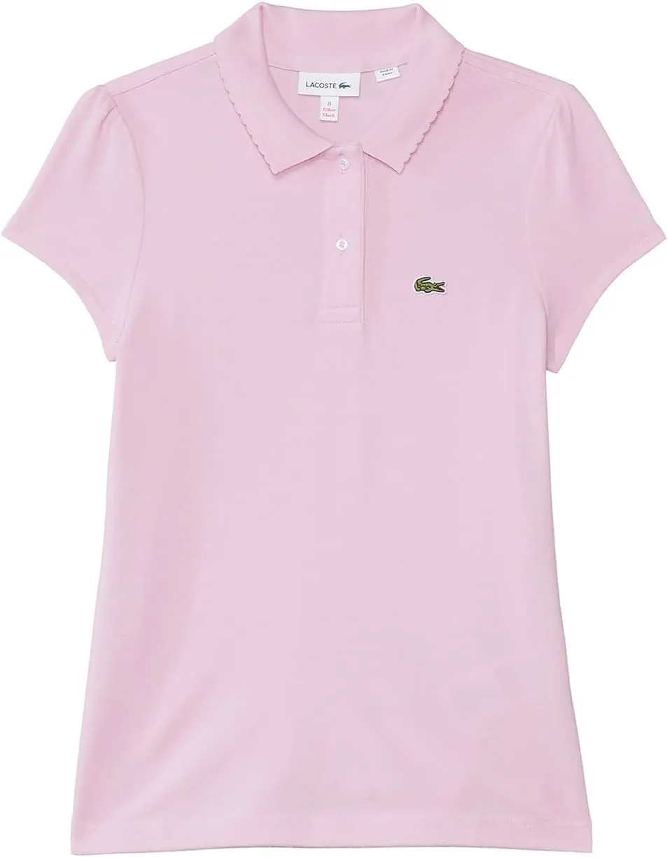 Lacoste Girls' Classic Short Sleeve Piqu Polo Shirt