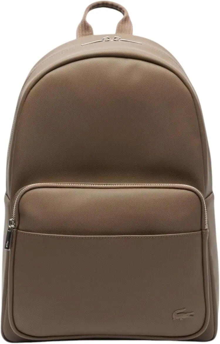 Lacoste Mens Classic Laptop Pocket Backpack, Brown, One Size