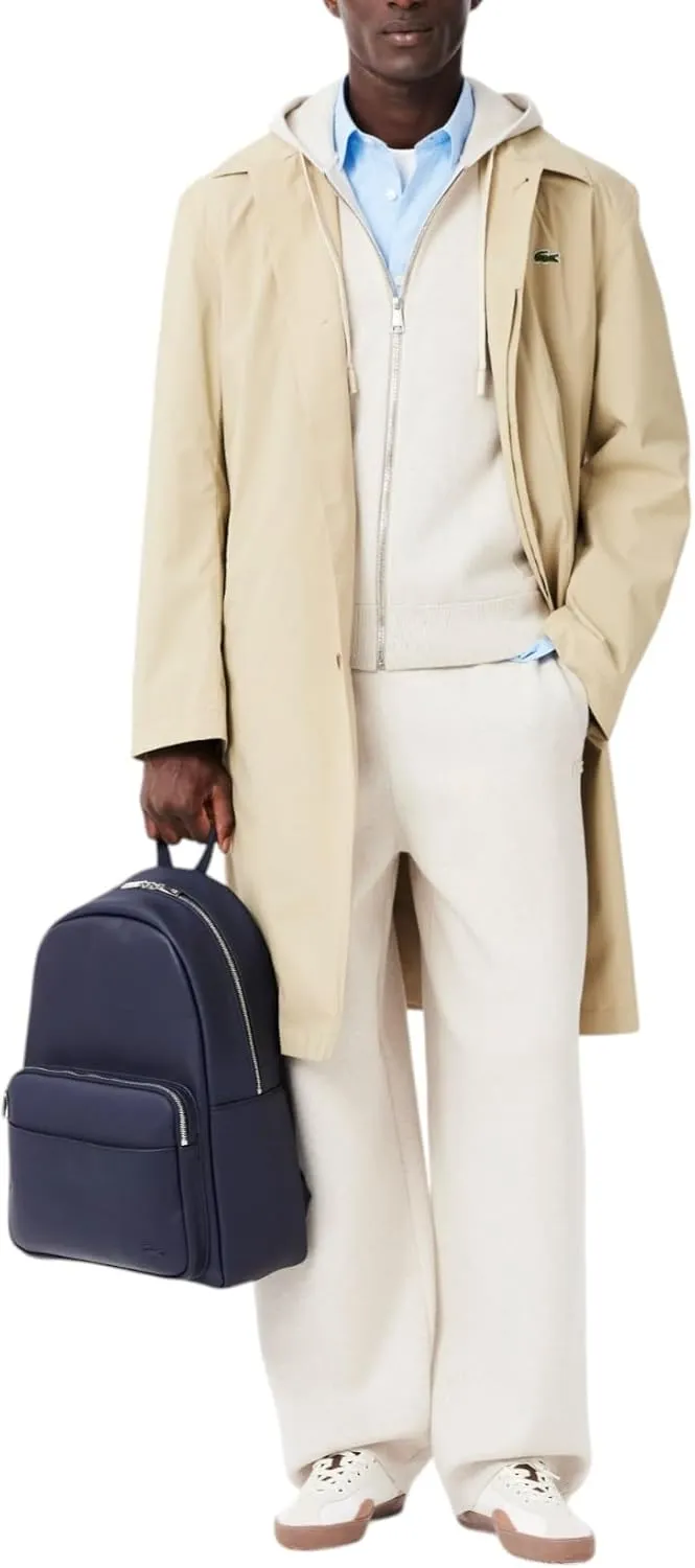 Lacoste Men's Classic Laptop Pocket Backpack, Midnight Blue, One Size