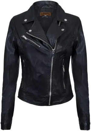 Ladies Leather Jacket Classic Biker Style Real Leather Womens Jacket