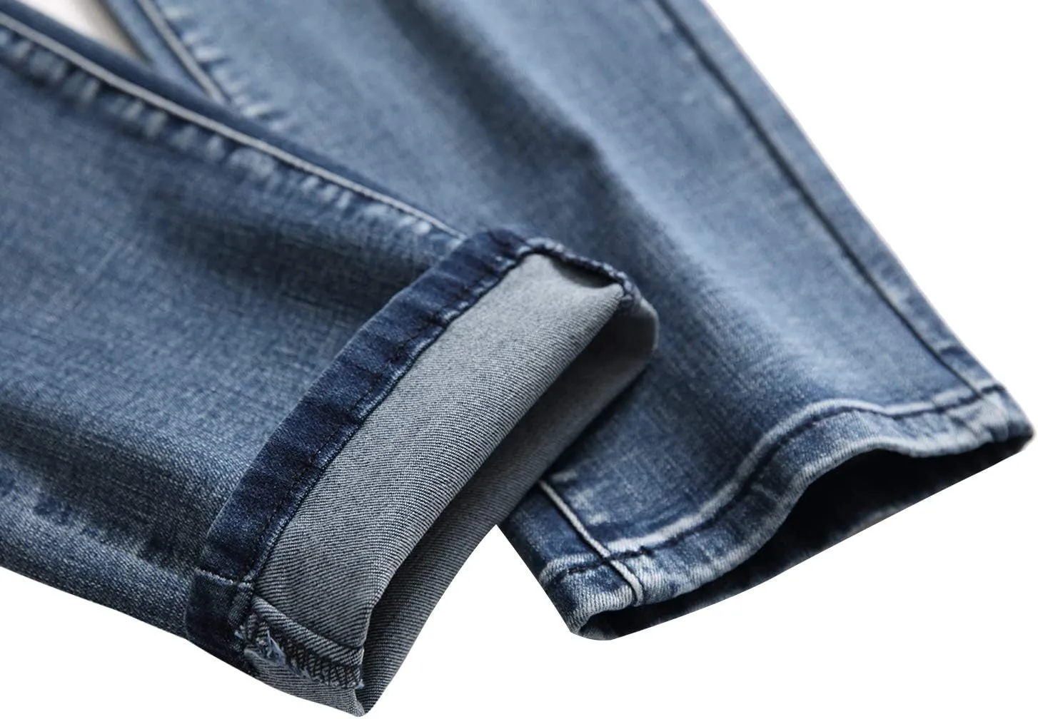 LAMKUKU Men's Ripped Jeans Slim Fit Casual Distressed Denim Pants