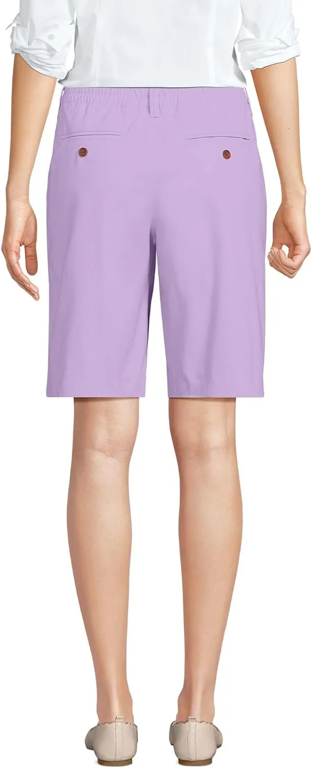 Lands' End Women's Elastic Back Classic 12" Chino Shorts