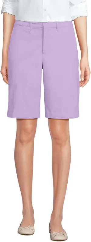 Lands' End Women's Elastic Back Classic 12" Chino Shorts