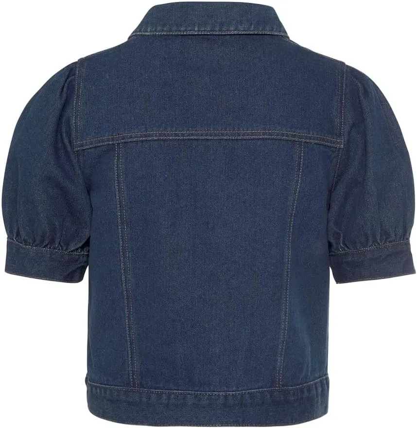 LASCANA Women's Puff Sleeve Denim Jacket