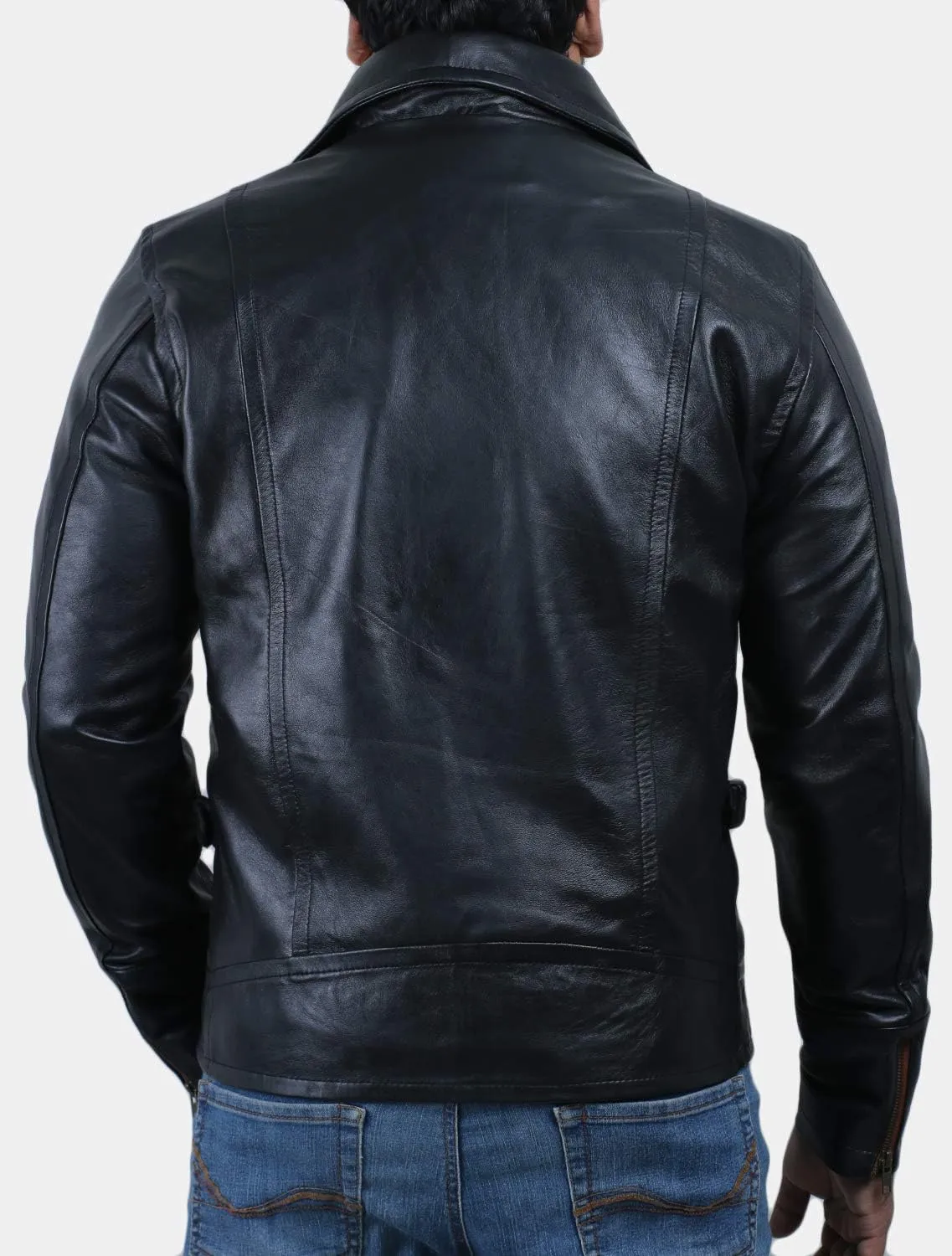 Laverapelle Men's Genuine Lambskin Leather Jacket (Black, Classic Jacket) - 1501811