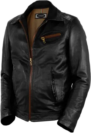 Laverapelle Men's Genuine Lambskin Leather Jacket (Black, Classic Jacket) - 1501811
