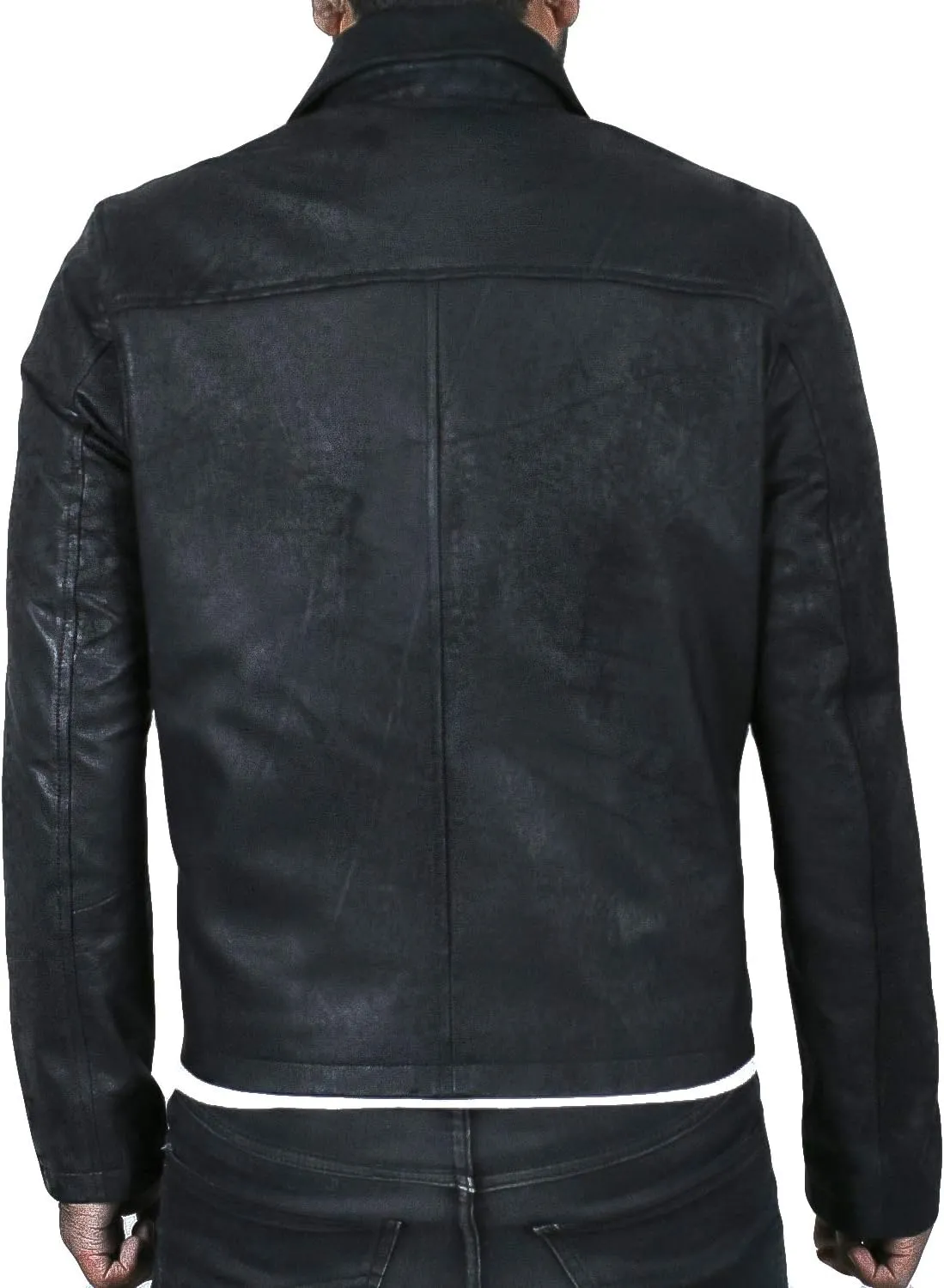 Laverapelle Men's Genuine Lambskin Leather Jacket (Black, Classic Jacket) - 1501814