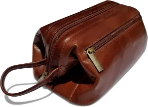 Leather Toiletry Bag Dopp Kit Classic by Gent Supply