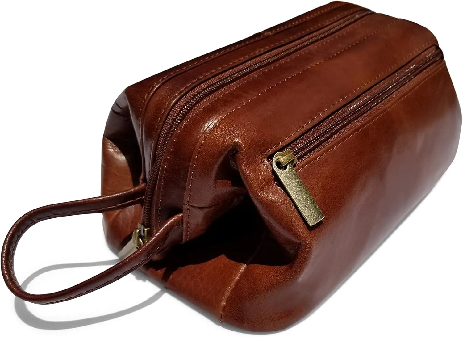 Leather Toiletry Bag Dopp Kit Classic by Gent Supply