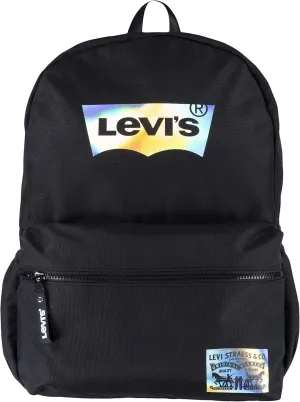 Levi's Unisex-Adults Classic Logo Backpack, Black Iridescent, One Size