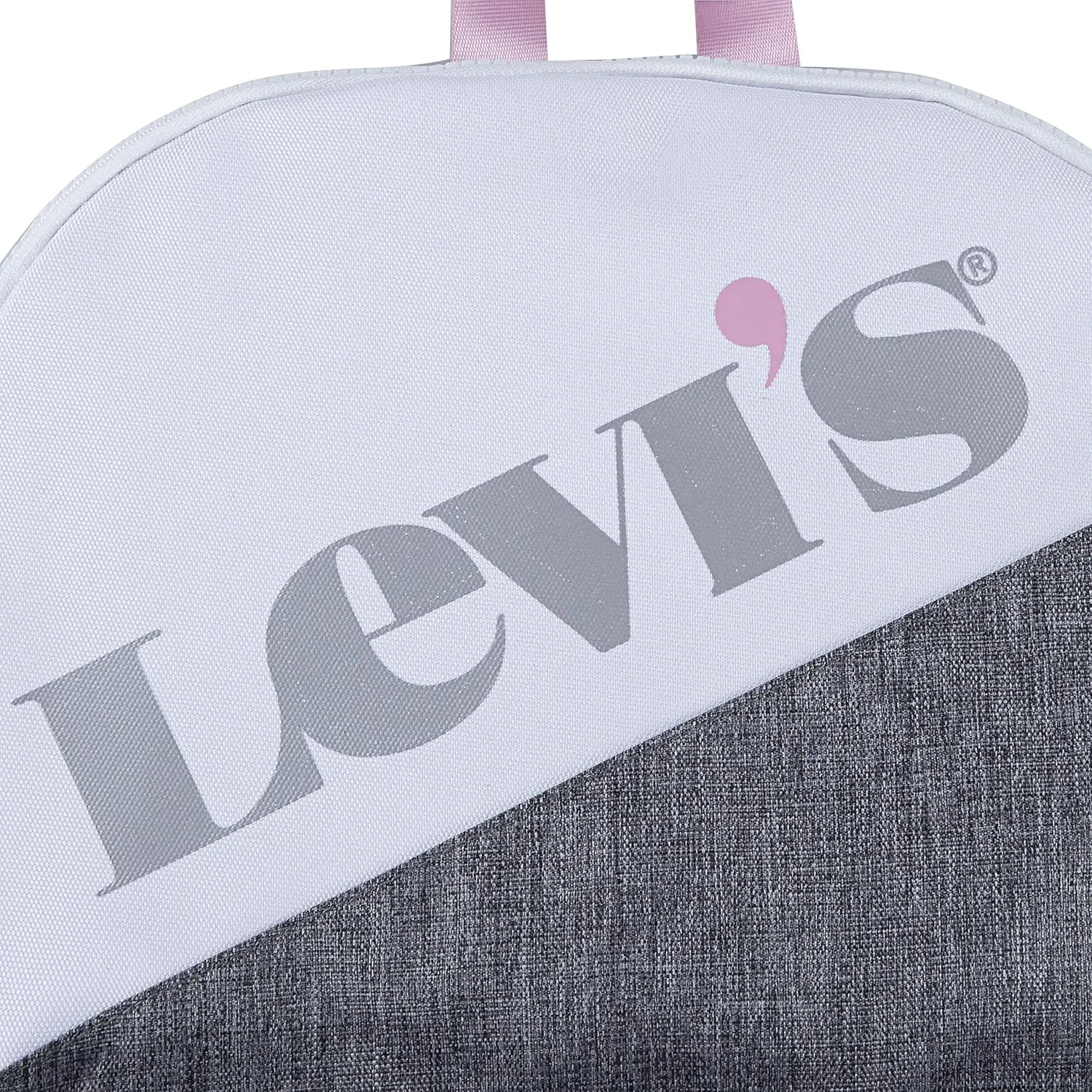 Levi's Unisex-Adults Classic Logo Backpack, Grey/Pink, One Size