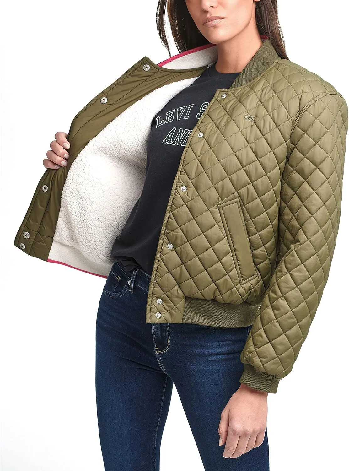 Levi's Women's Diamond Quilted Bomber Jacket (Regular & Plus Size)